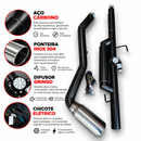 Difusor Gringo S10 2.8 2012 a 2016 Aço Carbono 3" com Ponteira Inox 5" Abre e Fecha