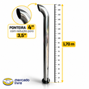 Escapamento Full Inox 304 Massey Ferguson 4” com Puxa-Pó 1,70m – MF 7140 7150 7170 7180 7370 7415