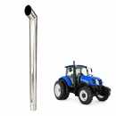 Escapamento Full Inox 304 New Holland T6.110 T6.120 T6.130 4cc 4" 1,60m com Redução 3,5" Plug and Play