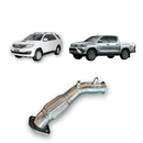 Downpipe aço inox 304 com flexível para Toyota Hilux e SW4 motor 2.8 de 2016 até 2021 - DM Pentes