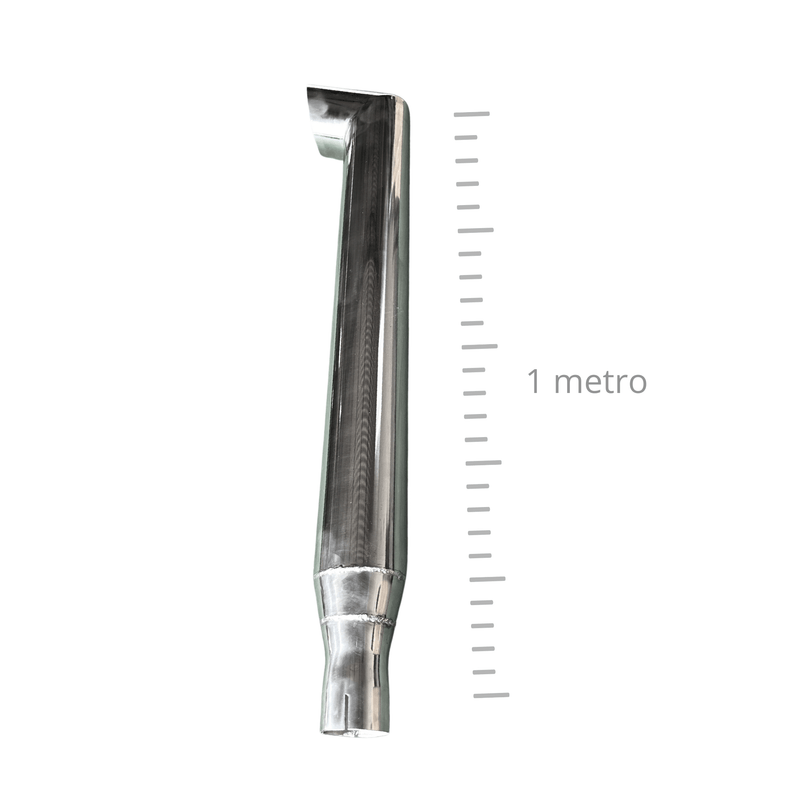 Escapamento Inox 304 4” com Redução 2.5” New Holland TL 65 / 75 / 85 / 95 - Motor FPT - DM Pentes