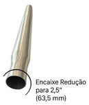 Escapamento Inox 4” 1 Metro Valtra BM100 / BM110 / BM125 até 2014 - Pronto para Instalar - DM Pentes