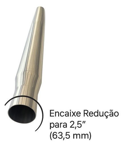 Escapamento Inox 4” 1 Metro Valtra BM100 / BM110 / BM125 até 2014 - Pronto para Instalar - DM Pentes