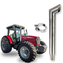 Escapamento Inox 4 1m C/ Braçadeira P/ Massey 4299 - DM Pentes
