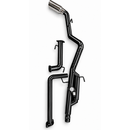 Kit Escapamento Nissan Frontier 2.5 Diesel 2007 a 2016 Aço Carbono com Downpipe, Intermediário, Difusor Americano, Saída Lateral, Ponteira Inox 4" e Controle Remoto