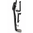 Kit Escapamento Nissan Frontier 2.5 Diesel 2007 a 2016 Aço Carbono com Downpipe, Intermediário, Difusor Americano, Saída Lateral, Ponteira Inox 4" e Controle Remoto