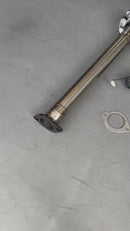 Kit Escapamento Full Inox L200 Triton 2.4 2017 a 2022 com Downpipe + Intermediário + Difusor Válvula Dupla